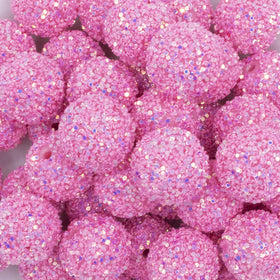 20mm Pink Sequin Confetti Bubblegum Beads