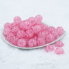 Front view of a pile of 20mm Pink Crackle Bubblegum Beads