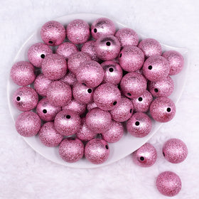 20mm Pink Stardust Chunky Bubblegum Beads