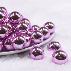 20mm Reflective Pink Acrylic Bubblegum Beads