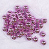 Top view of a pile of 20mm Reflective Pink Acrylic Bubblegum Beads