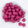 Top view of a pile of 20MM Seeds Print on Pink Chunky Acrylic Bubblegum Beads