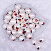 Top view of a pile of 20mm Witchy Jack O Lantern Chunky Acrylic Bubblegum Beads [10 Count]