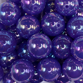 20mm Purple Jelly AB Acrylic Chunky Bubblegum Beads