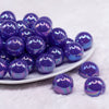 front view of a pile of 20mm Purple Jelly AB Acrylic Chunky Bubblegum Beads