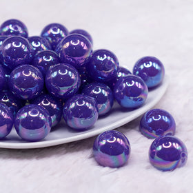20mm Purple Jelly AB Acrylic Chunky Bubblegum Beads