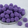 Front view of a pile of 20mm Purple Ball Bead Chunky Acrylic Bubblegum Beads