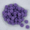 Top view of a pile of 20mm Purple Ball Bead Chunky Acrylic Bubblegum Beads