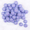 Top view of a pile of 20mm Purple Flower Rhinestone Bubblegum Beads