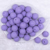 Top view of a pile of 20mm Purple Sugar Glass Bubblegum Beads