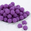 Front view of a pile of 20mm Purple Rhinestone Bubblegum Beads