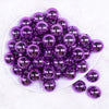 top view of a pile of 20mm Reflective Purple Acrylic Bubblegum Beads