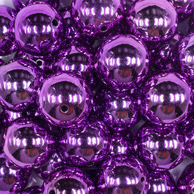 20mm Reflective Purple Acrylic Bubblegum Beads