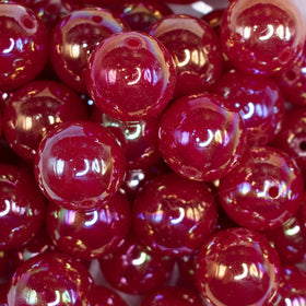 20mm Red Jelly AB Acrylic Chunky Bubblegum Beads