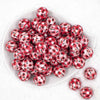 Top view of a pile of 20MM Picnic Ants Pattern Print Chunky Acrylic Bubblegum Beads