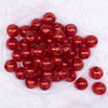 top view of a pile of 20mm Red Foil Bubblegum Beads