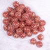 top view of a pile of 20mm Red Majestic Confetti Bubblegum 