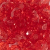 close up view of a pile of 20mm Red Transparent Faceted Bubblegum Beads