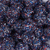 close up view of a pile of 20mm Red, White and Blue Sequin Confetti Bubblegum Beads