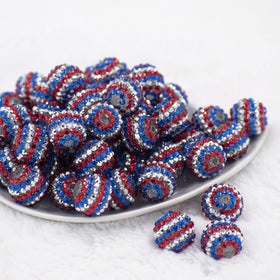 Chunky Watermelon Striped Beads for Jewelry Making, Garland; 20mm Larg