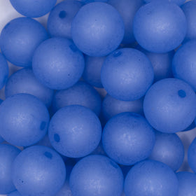 20mm Royal Blue Frosted Bubblegum Beads