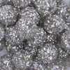 close up view of a pile of 20mm Silver Sequin Confetti Bubblegum Beads