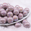 front view of a pile of 20mm Taupe Pink Solid AB Bubblegum Beads