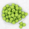 Top view of a pile of 20mm Sour Apple Green Rhinestone Bubblegum Beads20mm Sour Apple Green Rhinestone Bubblegum Beads