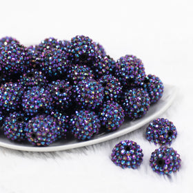 20mm Sparkling Wine Rhinestone AB Bubblegum Beads