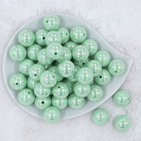 20MM Spearmint Green AB Solid Chunky Bubblegum Beads