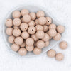 Top view of a pile of 20mm Tan Solid Chunky Acrylic Bubblegum Beads