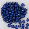Top view of a pile of 20mm Blue Transparent Star Shaped Acrylic Chunky Bubblegum Beads