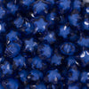 Close up view of a pile of 20mm Blue Transparent Star Shaped Acrylic Chunky Bubblegum Beads