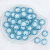 Top view of a pile of 20mm Blue Translucent Faceted Bead in a bead Bubblegum Bead