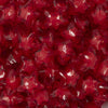 Close up view of a pile of 20mm Red Transparent Star Shaped Acrylic Chunky Bubblegum Beads