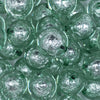 close up view of a pile of Front view of a pile of 20mm wintergreen Foil Bubblegum Beads