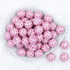 Top view of a pile of 20mm X's & O's Acrylic Bubblegum Beads