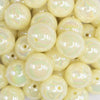 close up view of a pile of 20mm Yellow Jelly AB Acrylic Chunky Bubblegum Beads