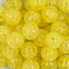 20mm Yellow Crackle Bubblegum Beads