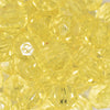 close up view of a pile of 20mm Yellow Transparent Faceted Bubblegum Beads