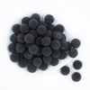 Top view of a pile of 20mm Ball Bead Black Bubblegum Beads