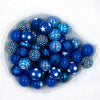Top view of a pile of Blue Velvet bubblegum bead mix