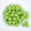 Top view of a pile of 20mm Ball Bead Green Bubblegum Beads