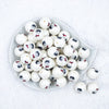 Top view of a pile of 20mm Harry Potter Print Chunky Acrylic Bubblegum Beads