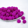 Front view of a pile of 20mm Ball Bead Hot Pink Bubblegum Beads