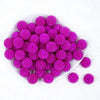 Top view of a pile of 20mm Ball Bead Hot Pink Bubblegum Beads
