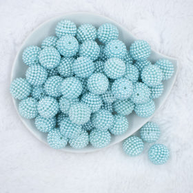 20mm Ball Bead Ice Blue Bubblegum Beads