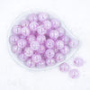 Top view of a pile of 20mm Light Purple Crackle AB Bubblegum Beads