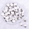 Top view of a pile of 20mm  Mama Print Chunky Acrylic Bubblegum Beads [10 Count]