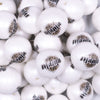 Close up view of a pile of 20mm  Mama Print Chunky Acrylic Bubblegum Beads [10 Count]